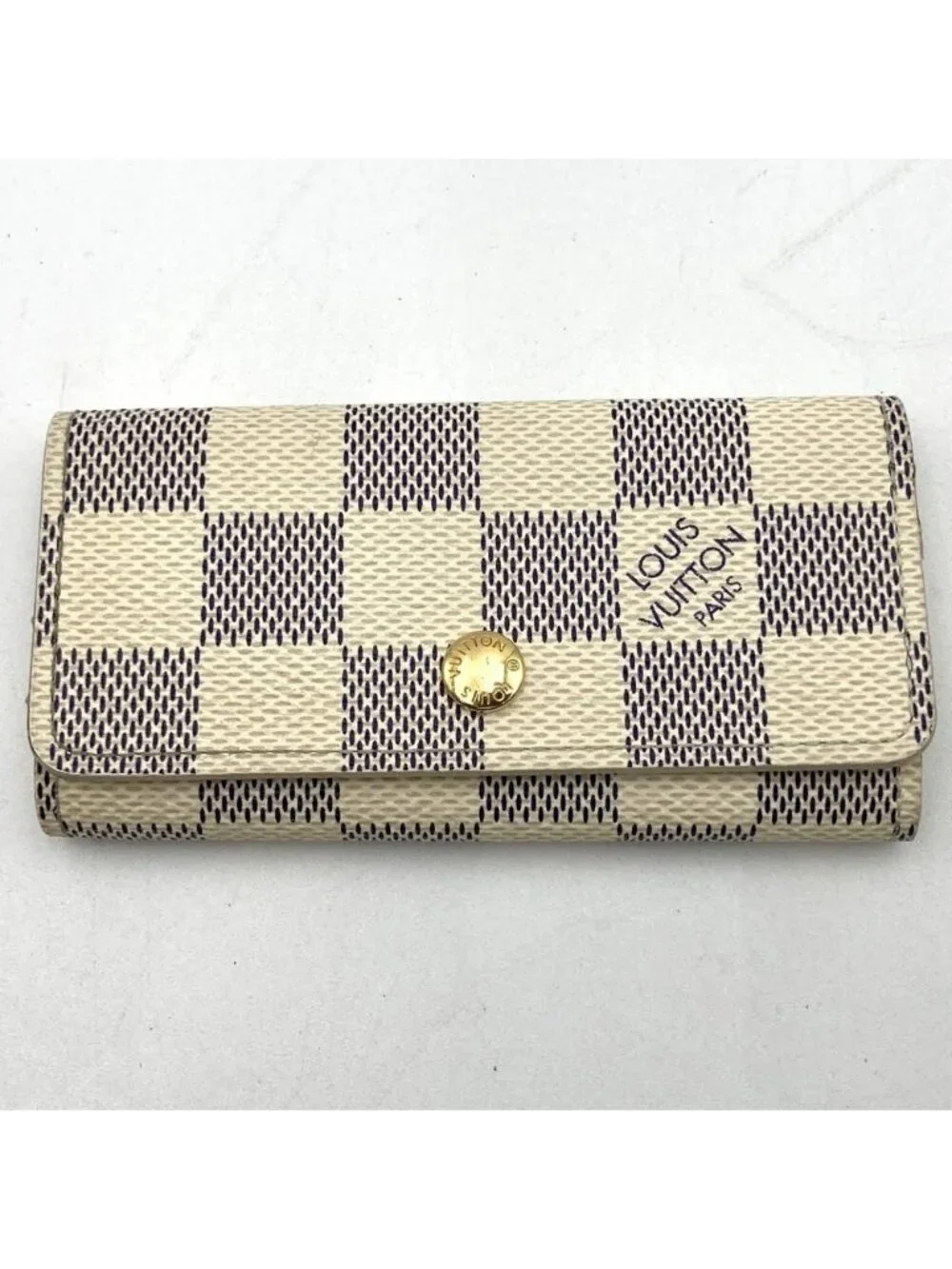 Louis Vuitton Multicles 4 Key Case Damier Azur Key Holder